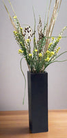 Black slate vase, 9" size