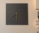 Black slate, Big Sabattus square wall clock