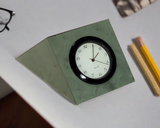 Green slate Mini Sebago clock with white face