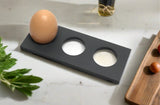 Black slate vintage countertop three-hole egg holder