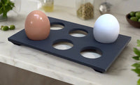 Black slate vintage countertop six-hole egg holder