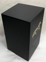 Black slate Adirondack urn, framed side, personalized, top view