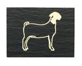 Natural Cleft Black slate bohr goat magnet 