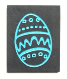 Natural Cleft Black slate Easter egg magnet 