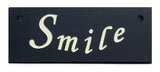 Black slate Inspirational wall plaque, "Smile"