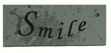 Green slate Inspirational wall plaque, "Smile" 