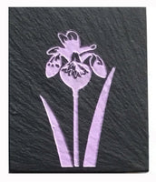 Natural Cleft Black slate iris magnet 
