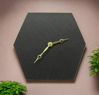 Black slate, Big Kennebago hexagonal wall clock