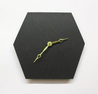 Black slate, Little Kennebago hexagonal wall clock
