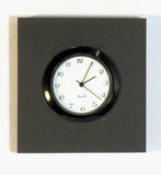 Natural Cleft Black slate mini magnet frame with clock insert