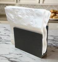 Black slate rectangular napkin holder