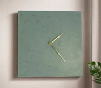 Green slate, Big Sabattus square wall clock