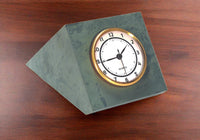 Green Slate Little Sebago desktop clock  with white face insert