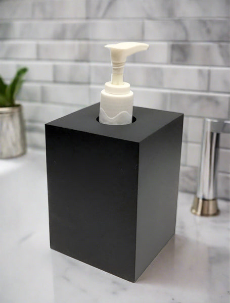 Honed Black slate liquid soap or hand sanitizer cover 