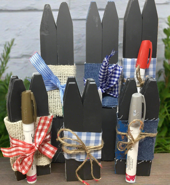 Black slate 6" and 10" garden markers 