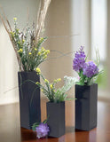 Black slate vases in 9", 7" and 5" sizes